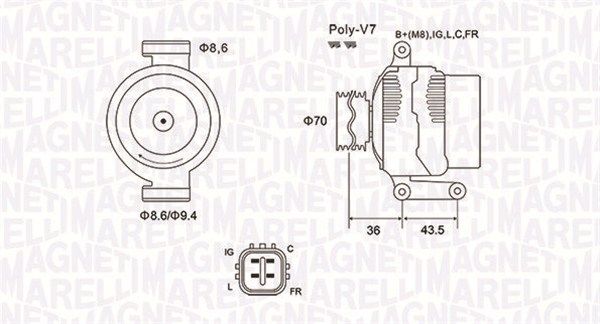 MAGNETI MARELLI Laturi 063731980010